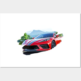 Corvette C8 Art Print Posters and Art